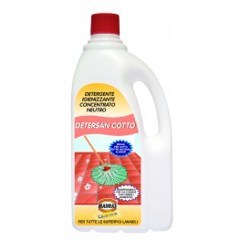 DETERSAN COTTO, Detergente igienizzante neutro concentrato per cotto, pietra e klinker. Madras.