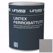 LINTEX FERROBATTUTO, Smalto Sintetico pigmentato con Ferromicaceo all'acqua. 750 ml. LINVEA
