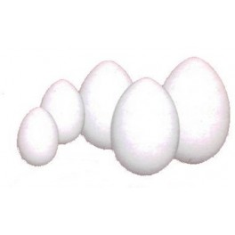 Uovo in polistirolo pieno, 3x2 cm. Bovelacci.