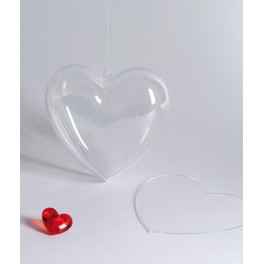 CUORE in plexiglas trasparente, 10 cm. BOVELACCI