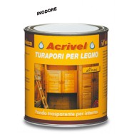 ACRIVEL, turapori trasparente per legno all'acqua. Veleca