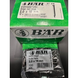Chiodo acciaio testa gruppino 2,0X16. Sacchetto 100 chiodi. BAR