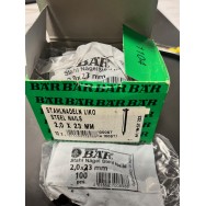 Chiodo acciaio testa gruppino 2,0X23. Sacchetto 100 chiodi. BAR