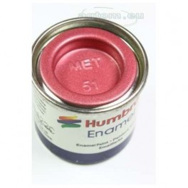 HUMBROL 14ml, rosso nr.51 Sunset red - Metallic