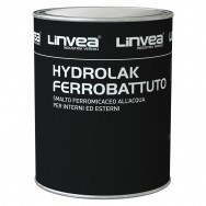 HYDROLAK FERROBATTUTO, 2.5 Litri, Smalto ferro-micaceo all'acqua. FER13 Verde. LINVEA