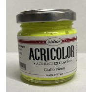 Vernice Acrilica Fluorescente ACRICOLOR GIALLO NEON AC002, 80ml, Iridron
