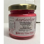 Vernice Acrilica Fluorescente ACRICOLOR ROSSO NEON AC014, 80ml, Iridron