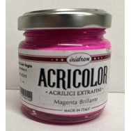 Vernice Acrilica Fluorescente ACRICOLOR MAGENTA AC019, 80ml, Iridron