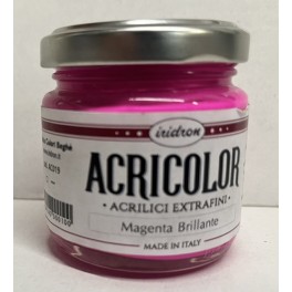 Vernice Acrilica Fluorescente ACRICOLOR MAGENTA AC019, 80ml, Iridron