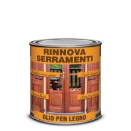 RINNOVA SERRAMENTI, Olio per legno effetto cerato. 750ml. Veleca